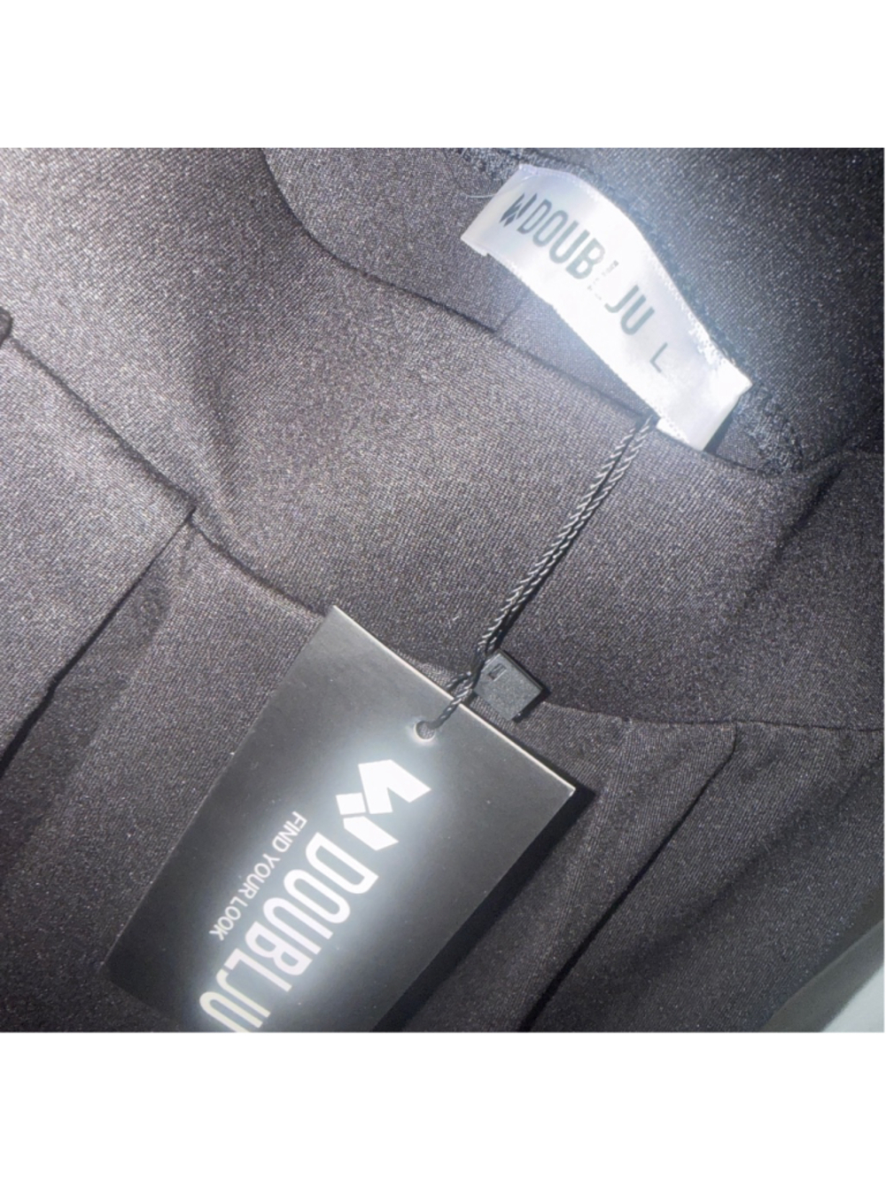 DOUBLJU Black Strapless Top L - Picture 4 of 4